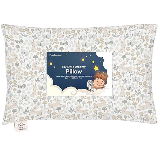 Toddler Pillow with Pillowcase - 13x18 My Little Dreamy Pillow, Organic Cotton Toddler Pillows for Sleeping, Kids Pillow, Travel Pillows, Mini Pillow, Nursery Pillow, Toddler Bed Pillow (Prairie)