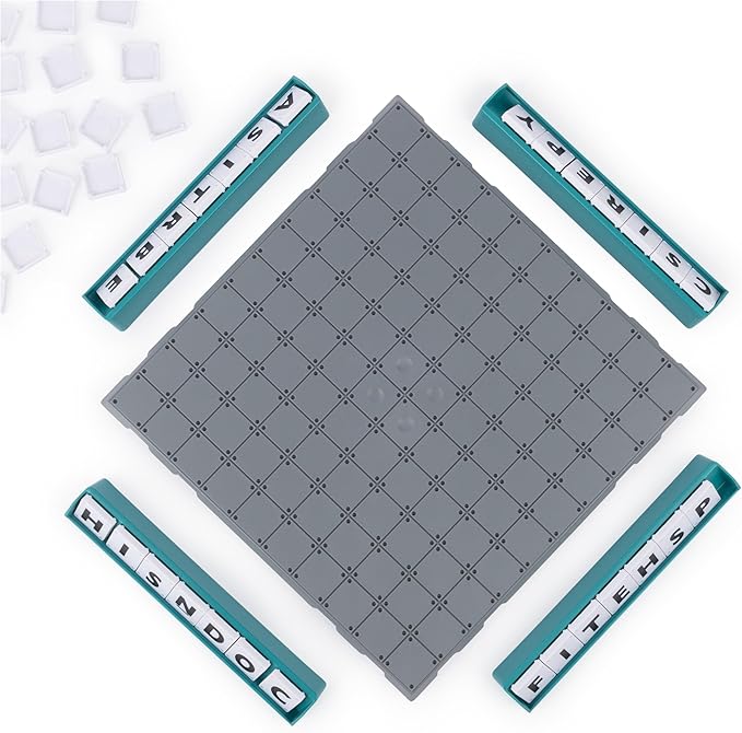 Spin Master Games, Upwords, The Stackable Word Game: 2023 Edition, Includes Rotating Board & Letter Tiles, Classic Crossword Activity for Kids & Family, 3-6 Players, for Ages 8+