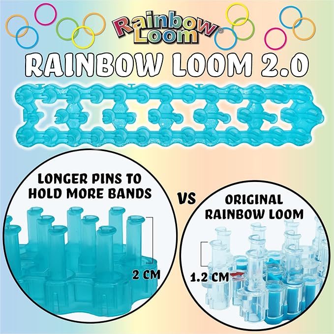Rainbow Loom® Loomi-Pals™ MEGA Set, Features 60 Cute Assorted LP Charms, The New RL2.0, Happy Looms, Hooks, Alpha & Pony Beads, 5600 Colorful Bands All in a Carrying Case for Boys and Girls 7+