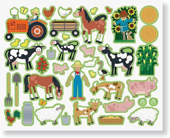 Melissa & Doug Reusable Sticker Pads Set: Habitats, Vehicles, Town: 115 Stickers - Restickable Stickers Book, Sticker Pads For Kids Ages 3+