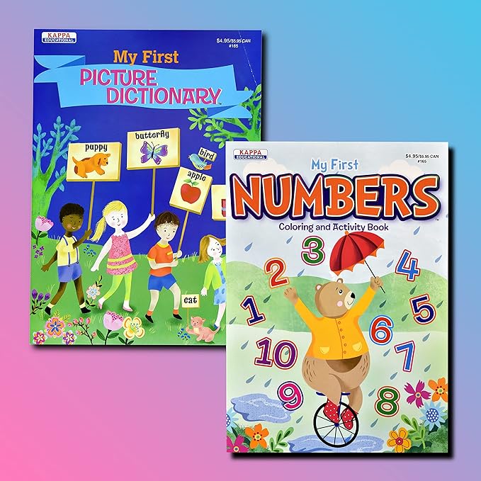 Variety Savings Kappa Coloring and Activity Books for Girls, Numbers and Letters, ABCs, Girl Power, Mermaid, Unicorn, 8.5”x11” Extra Large Size for Hours of Fun, Ages 2-4, 4-8, 8-12 (Pack of 9)