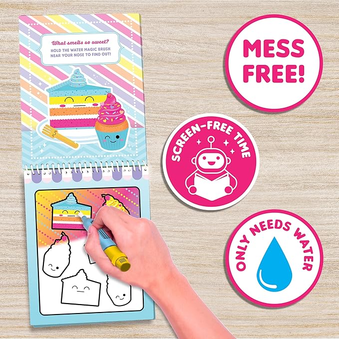 Water Magic - Patented Gourmet Scented Reusable Water Reveal Activity Books - No Mess, All Fun by Scentco (Bakery and Sweet Sparkle)