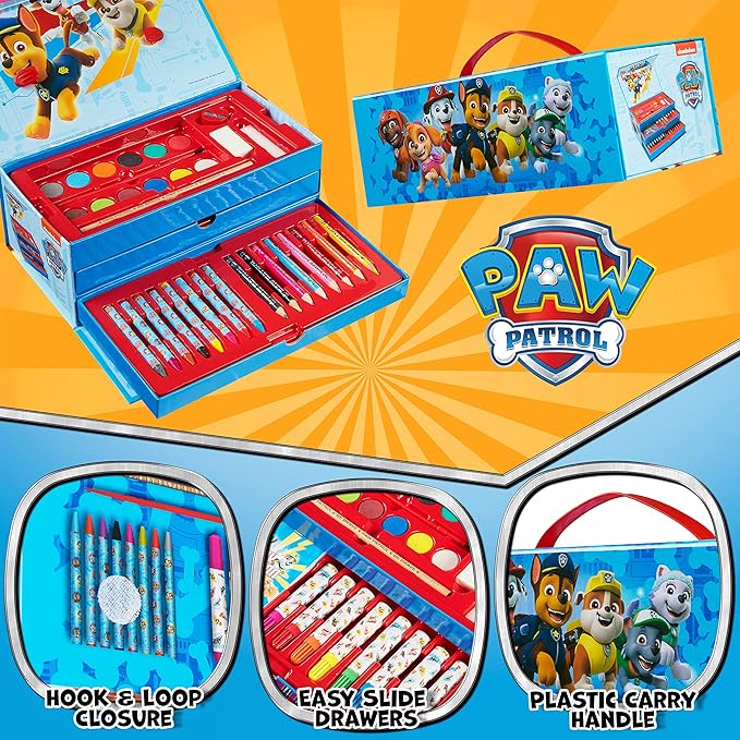 PAW PATROL Art Set, Colouring Sets for Children, Over 40 Art Supplies for Kids (Multicolor)