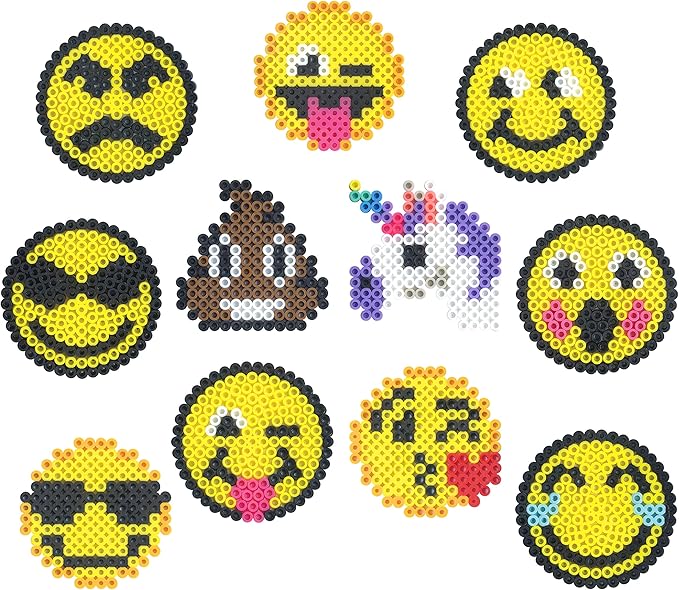 Perler Beads Emoji Bucket 8500pc, 6.5''L x 6.5''W x 6''H, Small