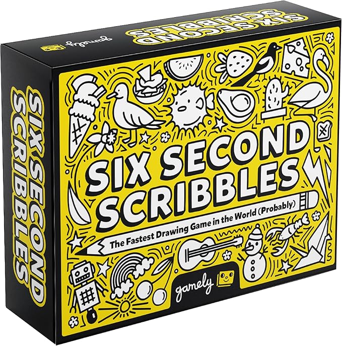 Six Second Scribbles USA: The frantically Fast, fantastically Fun Drawing Game | A Family Friendly Party Game for Kids, Teens and Adults