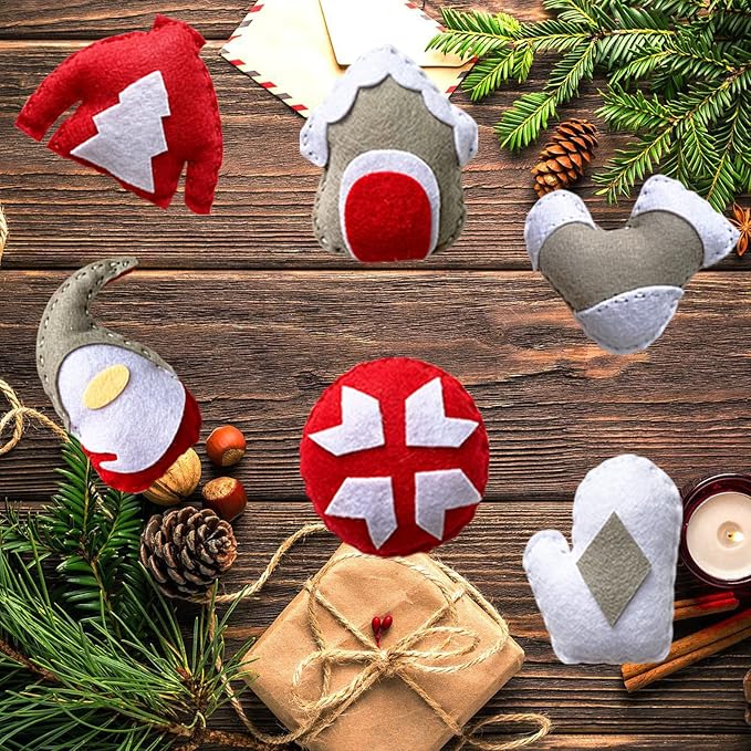 MOVEBO DIY Craft Sewing Kits for Christmas,Christmas Ornaments DIY Craft Kits for Kids (Christmas Ornaments DIY 1)