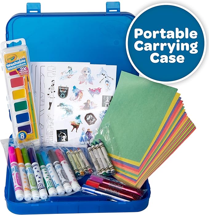 Crayola Frozen 2 Coloring Art Case, Arts & Crafts, Gift for Kids, Ages 5, 6, 7, 8, Packaging May Vary