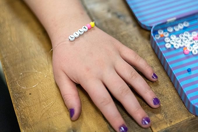 Bendon TS Shure Friendship Bracelet Mini Craft Activity Tin with 190 Beads and Elastic Cord 51243