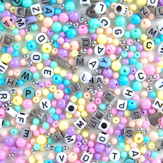 Fashion Angels Tell Your Story Alphabet Bead Bracelet Making Activity Kit with Over 1,500 Beads and Super Cute Bead Organizer Case That Makes Over 30 Bracelets, Ages 8 and Up