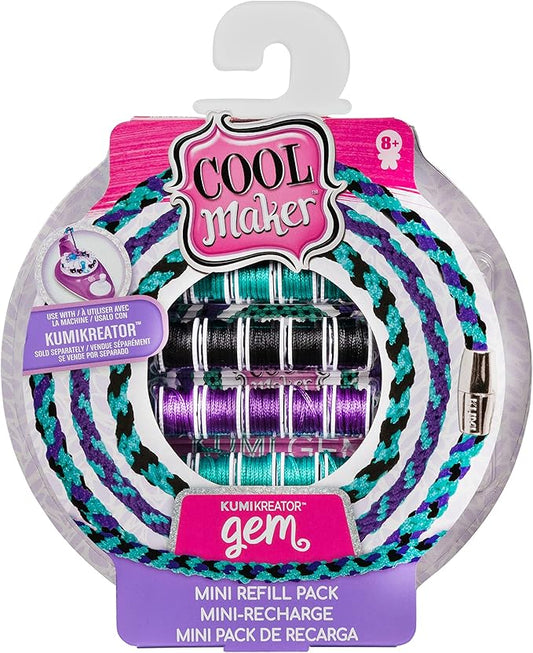 Cool Maker, KumiKreator Gem Mini Fashion Pack Refill, Friendship Bracelet Activity Kit