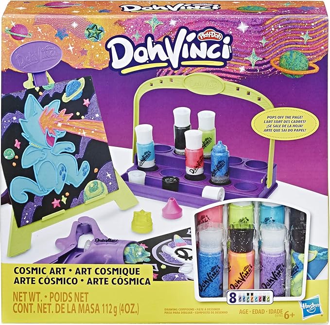 Play-Doh DohVinci Cosmic Art Set with Easel and Storage Caddy Brand - Art Supplies for Kids and Tweens