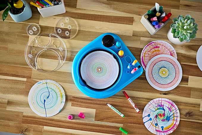 Crayola Spin & Spiral Art Station, Spin Art Machine, Arts & Crafts for Kids Ages 6, 7, 8, 9