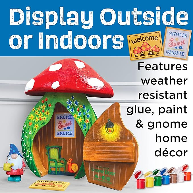 Creativity for Kids Gnome Garden Door - Painting Arts and Crafts for Boys and Girls, Kids Activities for Ages 6-8+