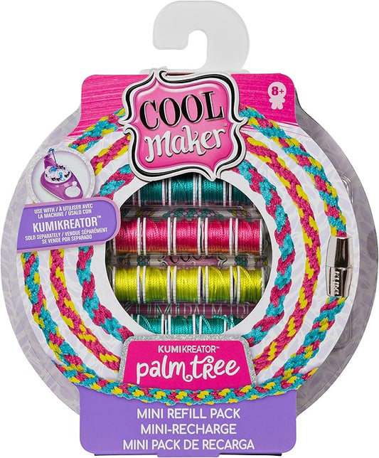 Cool Maker, KumiKreator Palm Tree Mini Fashion Pack Refill, Friendship Bracelet Activity Kit
