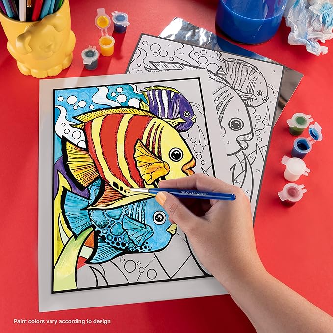 Royal & Langnickel Foil by Numbers Painting Kit, Tropical Fish