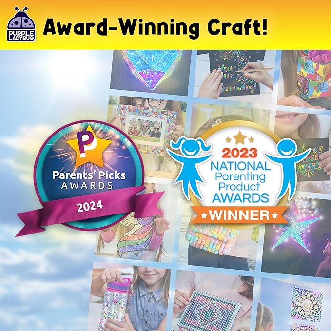 SUNGEMMERS Window Art Kids Crafts - Fun Arts and Crafts for Kids Ages 8-12 & Birthday Gifts for Girls 6 7 8 9 10 Year Old - Crafts for Girls 8-12, Valentines Gifts for Kids 6-8 7-10, Toys for Ages 5-7