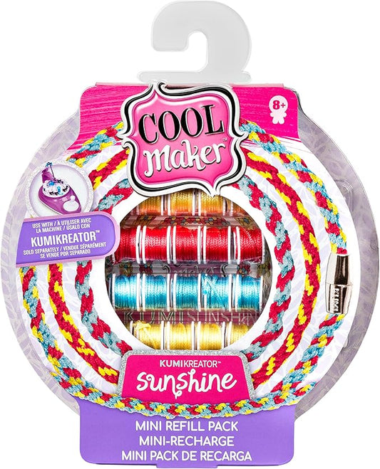 Cool Maker, KumiKreator Sunshine Mini Fashion Pack Refill, Friendship Bracelet Activity Kit