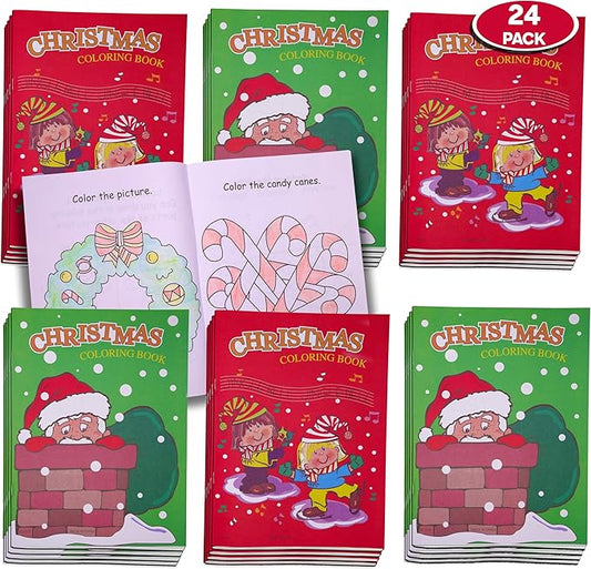 Christmas Coloring Books for Kids Ages 4-8, 24 Pack Christmas Coloring book for Kids, 9" X 11" Coloring Book Christmas Party Favors, Christmas Coloring Book Bulk Party Supplies