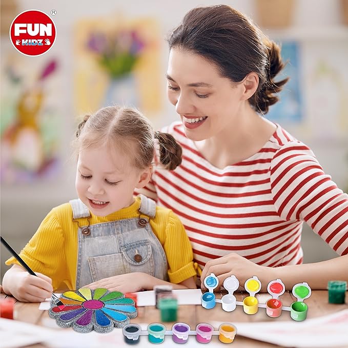 PYO Stepping Stones for Kids, ColorMyWay 2 Pack Unicorn Flower Garden Activities for Girls Boys Ages 3-12 Mosaic Art Kit for Stone Craft