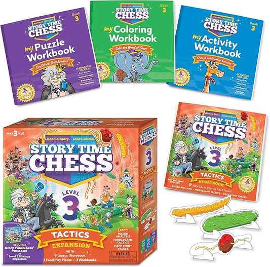 Story Time Chess - Chess Sets (Level 3 Tactics Expansion) Chess for Kids, Chess Game Toddlers, Learning Games for Kids, Boys & Girls Ages 3-103