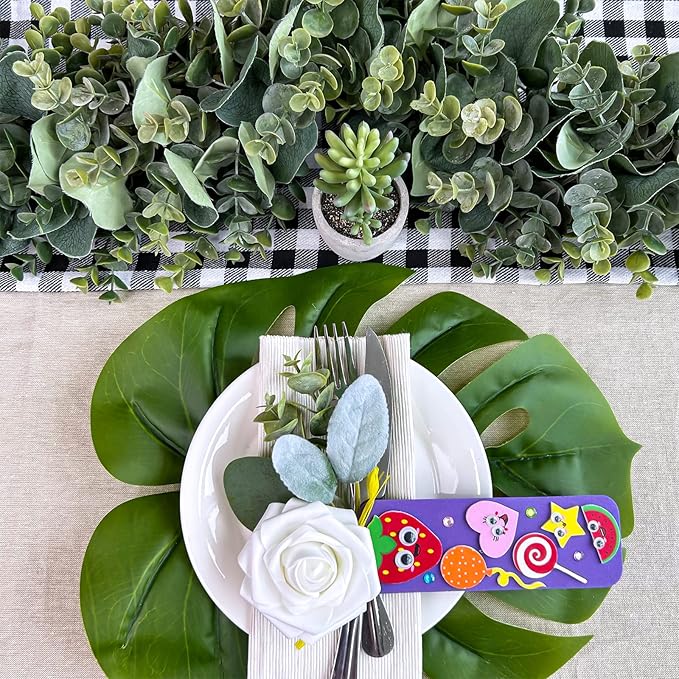 Winlyn 36 Sets Cute Crafts Kits DIY Colorful Whimsical Bookmarks Decorations Art Sets Fruits Sweet Treats Animals Sun Rainbow Foam Stickers for Kids Classroom Activities Reading Rewards Party Favors