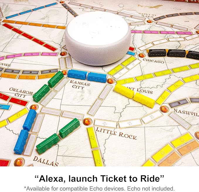 Ticket to Ride Board Game - A Cross-Country Train Adventure for Friends and Family! Strategy Game for Kids & Adults, Ages 8+, 2-5 Players, 30-60 Minute Playtime, Made by Days of Wonder