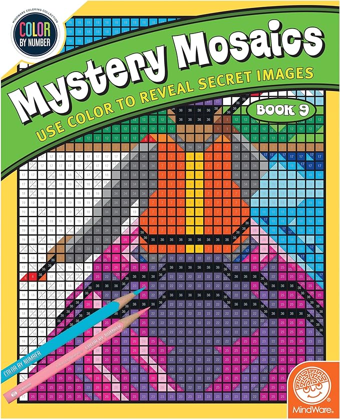 MindWare Color by Number Mystery Mosaics: (Book 9)