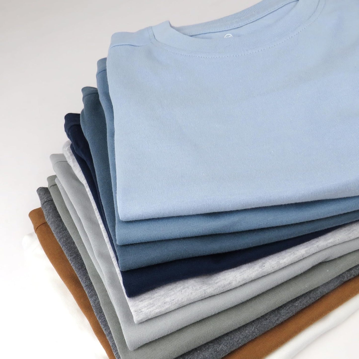 HonestBaby 10-Pack Short Sleeve T-shirts 100% Organic Cotton Baby, Toddler, Little Kids, Boys, Girls, Unisex