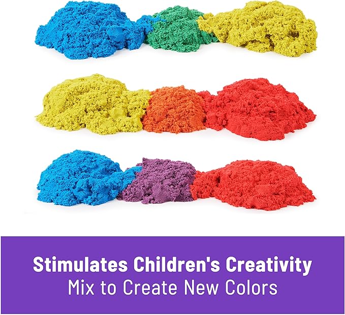 Kinetic Sand, Castle Containers 10-Color Pack of Play Sand for Party Favors, Goodie Bags, Sensory Toys for Kids Ages 3 and up