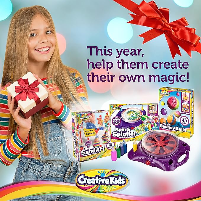 Creative Kids Window Paint Art Kit – Make Your Own Suncatchers Set – 24 Sun Catchers, 24 Suction Cups & 11 Paints – Suncatchers for Kids to Paint - DIY Window & Mirror Arts & Crafts Kit Children