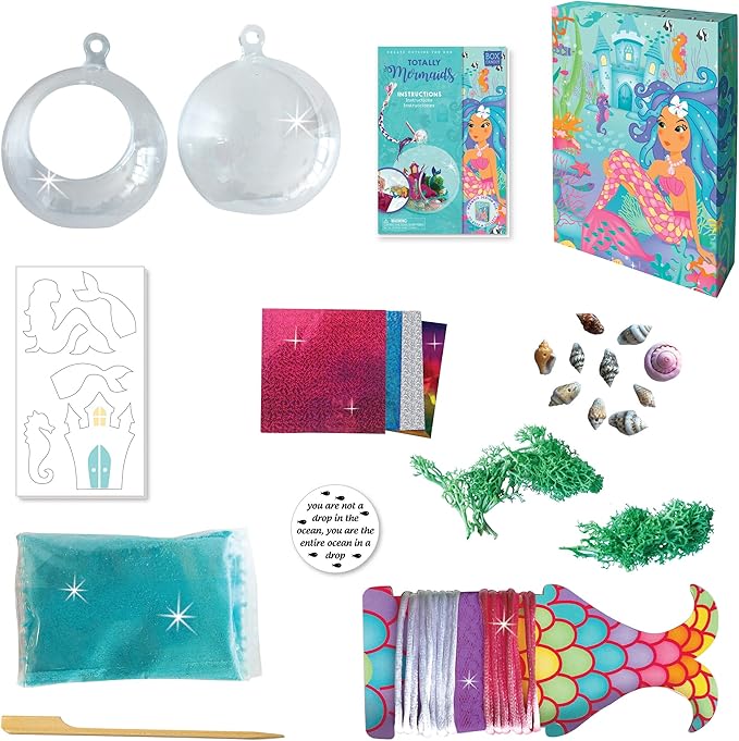 Totally Mermaids Hanging Mini Diorama Terrarium Kit to Make and Display