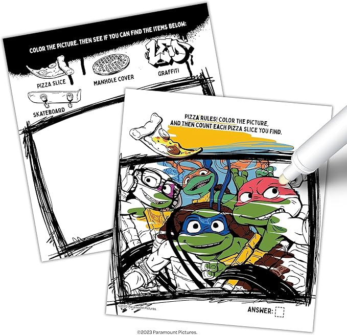 TMNT Imagine Ink Activity and Coloring Book Bundle for Kids with 25 Ninja Turtle Tattoos and Party Favors
