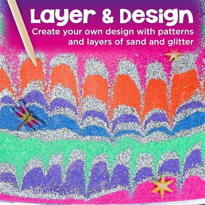 Creativity for Kids Rainbow Sandland - Make Your Own Sensory Sand Art for Kids - Arts and Crafts for Kids Age 6+