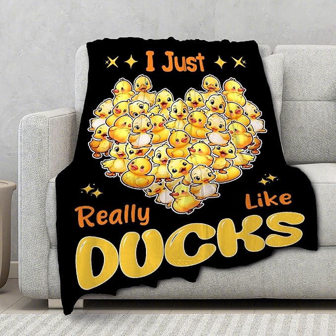 I Just Really Like Ducks Blanket Adult duck Blanket Kids Funny Blanket Suitable for Bedroom bed sofa Crib Couch Chair outdoor All Season Items That Yellow Duck Lovers Will Love 40"x30"for Pets