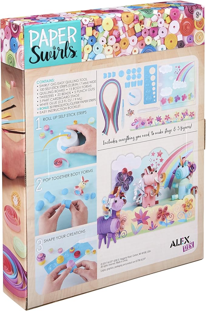 Alex DIY Paper Swirls Unicorn Fantasy Kids Art and Craft Activity