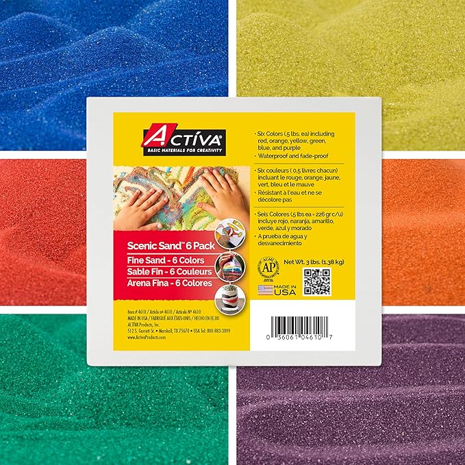 Activa Scenic Sand-1/2-Pound, 6/Pkg, Vivid (4610A)