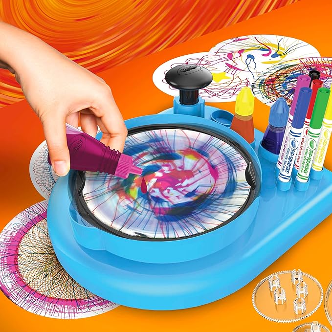 Crayola Spin & Spiral Art Station, Spin Art Machine, Arts & Crafts for Kids Ages 6, 7, 8, 9