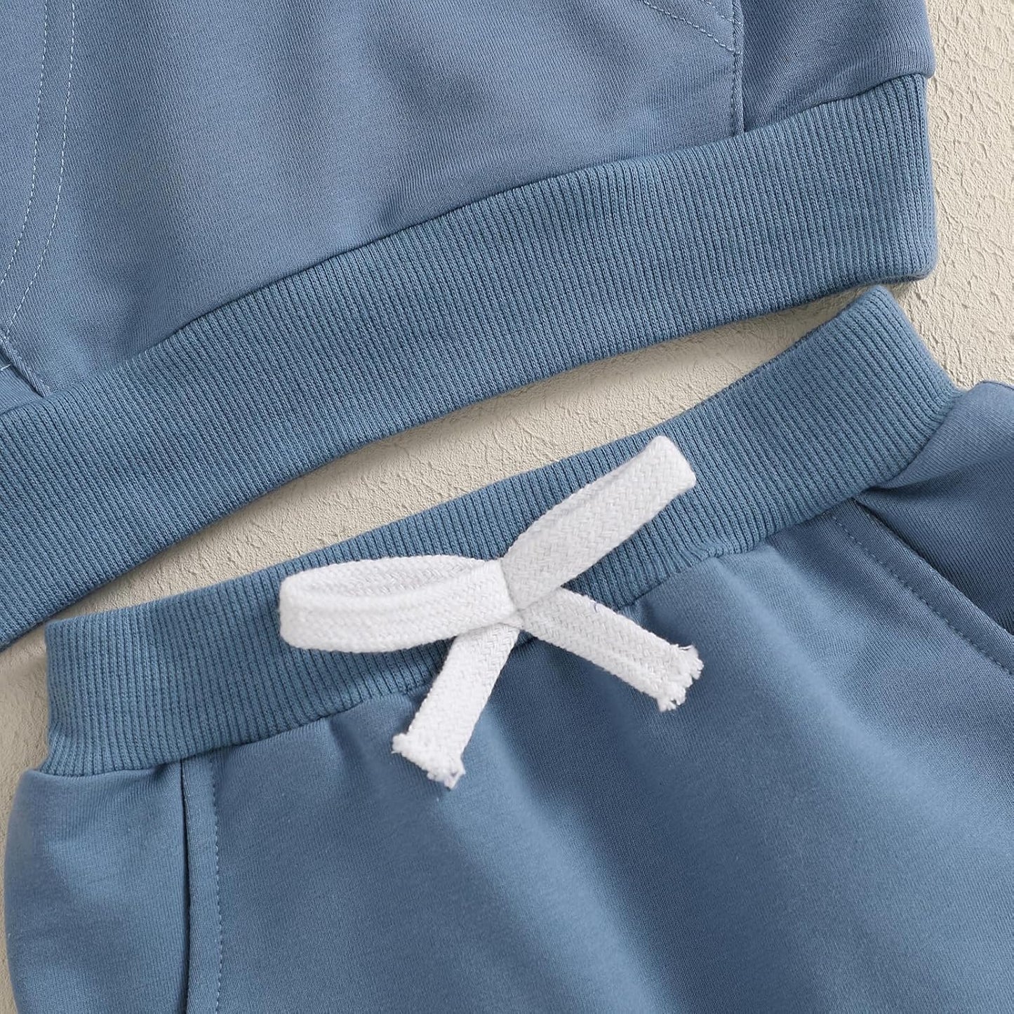 Toddler Baby Boy Summer Hooded Outfit Contrast Color Short Sleeve T Shirt Top Elastic Shorts Summer Clothes Set