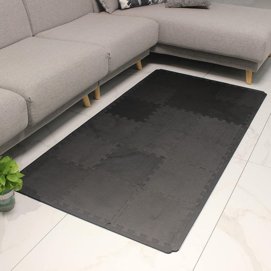 MQIAOHAM® 18 Pieces + 18 Edges Puzzle Play Mats, Soft Baby Play Mat, Kids Interlocking Foam Floor Tiles, Toddlers Carpet Playmats XZ301018-104