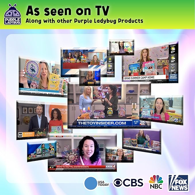 PURPLE LADYBUG Silver Holographic Scratch Art Mini Notes - Scratch Art Notes for Kids, Kids Games, Craft for Kids Summer Activities, Airplane Activities for Kids Ages 4-8, Camping Games for Kids