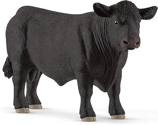 Schleich Farm World, Realistic Animal Toys for Kids Ages 3 and Above, Black Angus Bull Cow Toy Figure