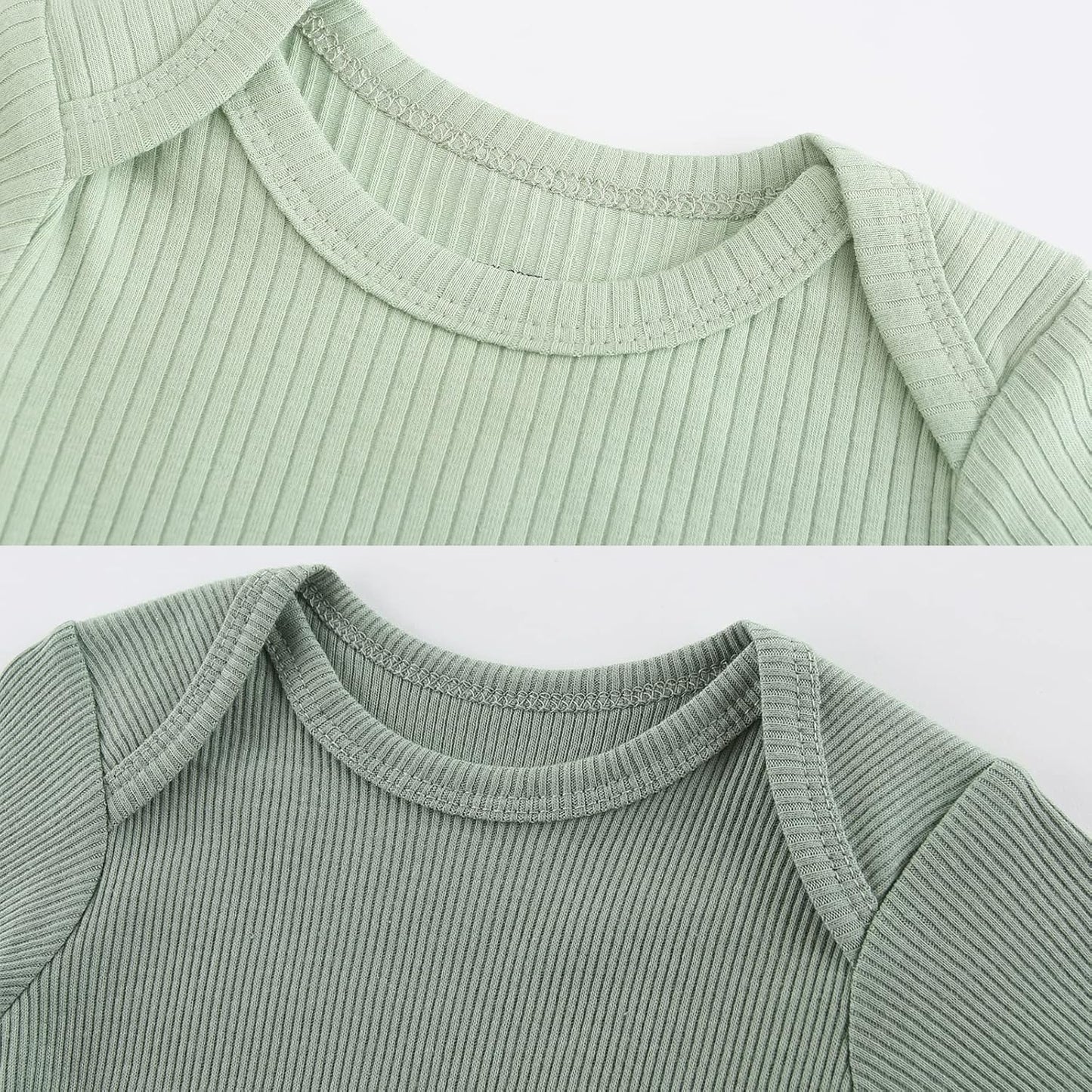 Newborn Baby Short Sleeve Bodysuit Cotton One-Piece Baby Clothes 5-Pack, 0-12 Months