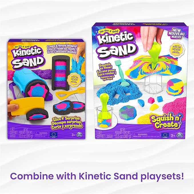 Kinetic Sand, 2.5lbs Blue Play Sand, Moldable Sensory Toys for Kids, Resealable Bag, for Ages 3 and up