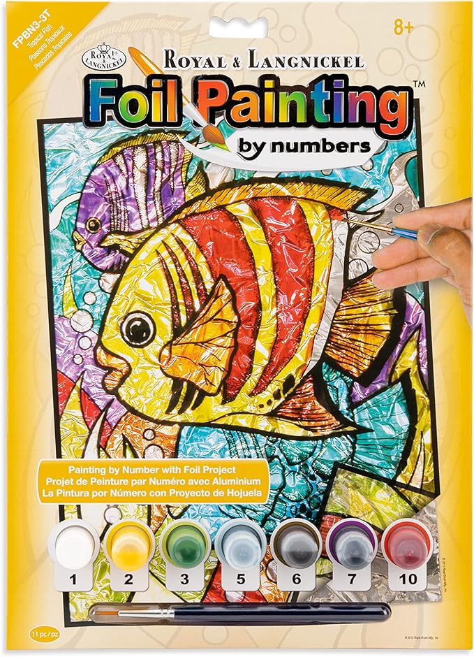 Royal & Langnickel Foil by Numbers Painting Kit, Tropical Fish