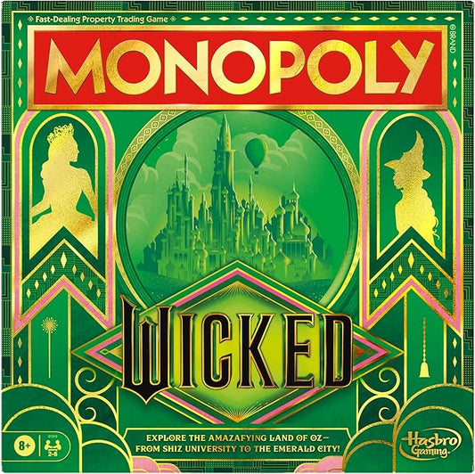 Monopoly Wicked Edition Board Game | Inspired by The Motion Picture | Ages 8+ | 2 to 6 Players | 30 Mins. | Family Games for Kids, Teens, and Adults