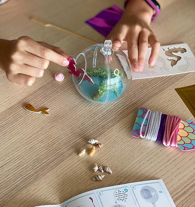 Totally Mermaids Hanging Mini Diorama Terrarium Kit to Make and Display