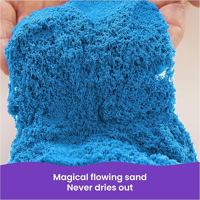 Kinetic Sand, 2.5lbs Blue Play Sand, Moldable Sensory Toys for Kids, Resealable Bag, for Ages 3 and up