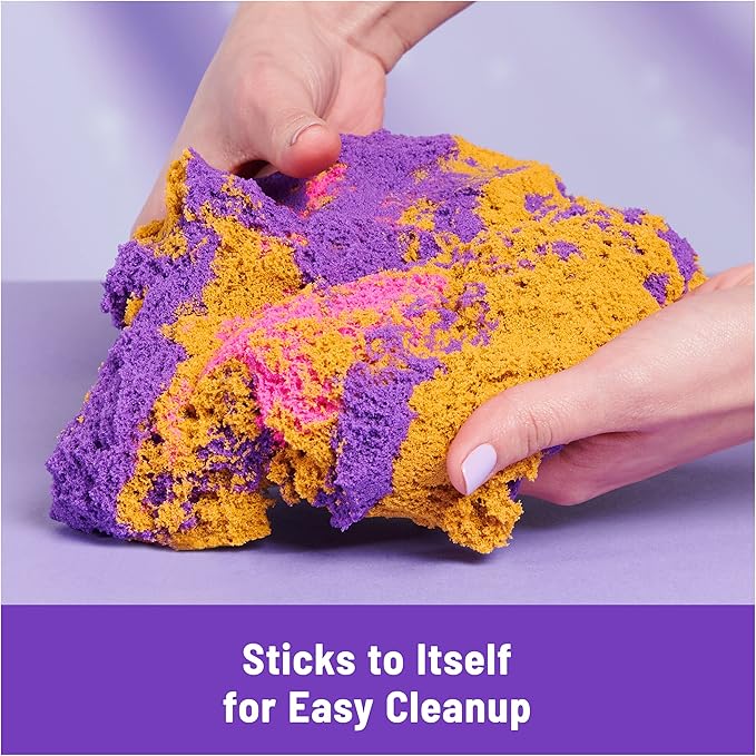 Kinetic Sand, Mermaid Crystal Playset, Over 1lb of Play Sand, Gold Shimmer Sand, Storage and Tools, Sensory Toys for Kids Ages 3 and up