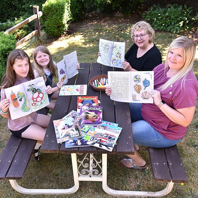 Kappa Coloring and Activity Books for Boys, Numbers and Letters, ABCs, Wild Animals, Dinosaurs, Tough Trucks, 8.5”x11” Extra Large Size for Hours of Fun, Ages 2-4, 4-8, 8-12 (Pack of 5)