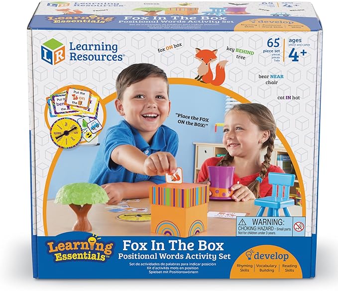 Learning Resources Fox In The Box Position Word Activity Set - 65 Pieces, Ages 4+ Preschool Learning Games, Kindergartner Back to School Games, Classroom Games for Teachers, Phonics Game for Kids